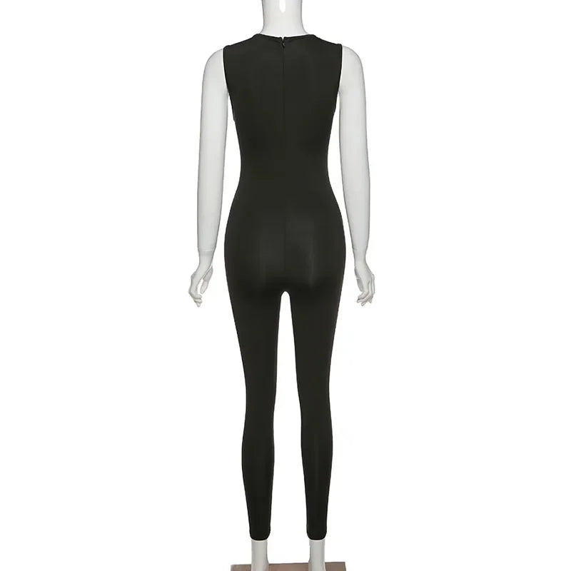 Casual Fitness Sporty Playsuit Jumpsuit for Women Sleeveless Slim Activewear Full Seasons Laxsesu All In 1 Clothes