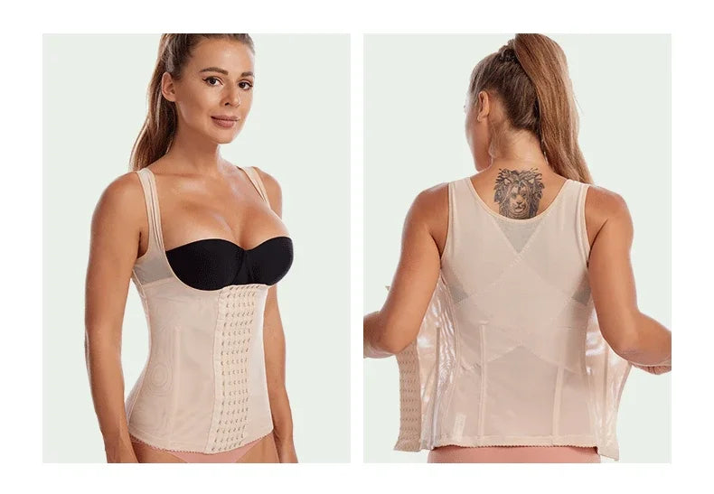 Women's Postpartum Waist Corset Slimming Sheath Tummy Top Trainer Shapewear Body Shaper for Flat Belly Support