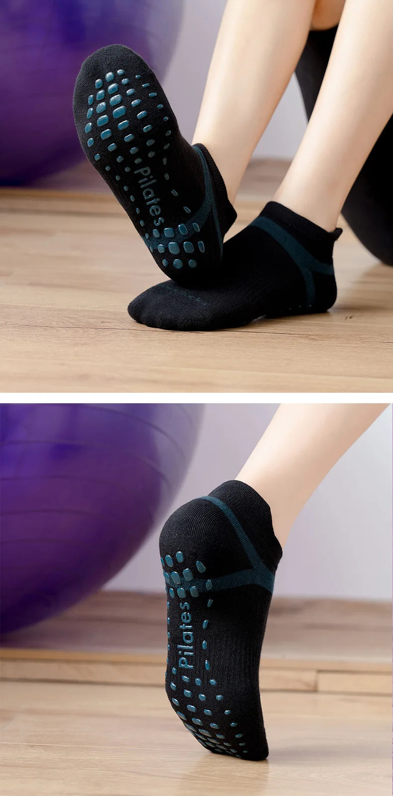 Large Size Silicone Anti-slip Dance Sports Socks Cotton Breathable Ballet Pilates Yoga Socks Unisex Men Women Indoor Floor Socks