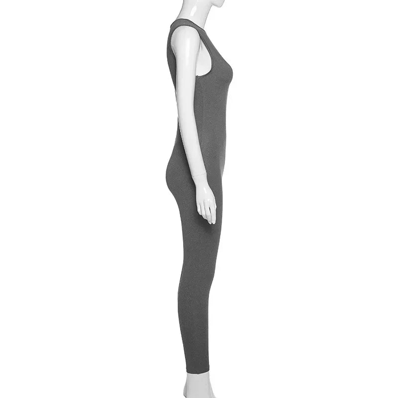 Casual Fitness Sporty Playsuit Jumpsuit for Women Sleeveless Slim Activewear Full Seasons Laxsesu All In 1 Clothes