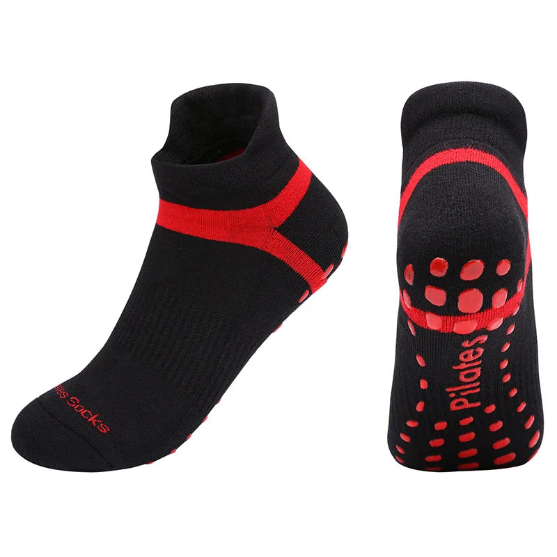 Large Size Silicone Anti-slip Dance Sports Socks Cotton Breathable Ballet Pilates Yoga Socks Unisex Men Women Indoor Floor Socks