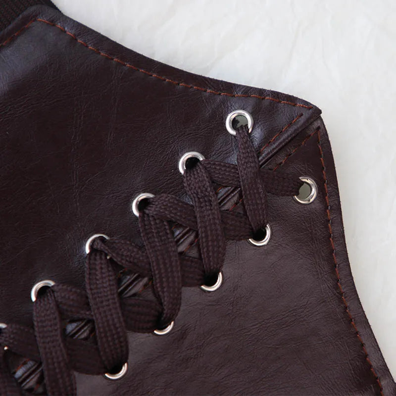 Fashion Women Corset Wide Belt Pu Leather Slimming Body Waistband Ladies Elastic High Waist Belt Gothic Dress Girdle