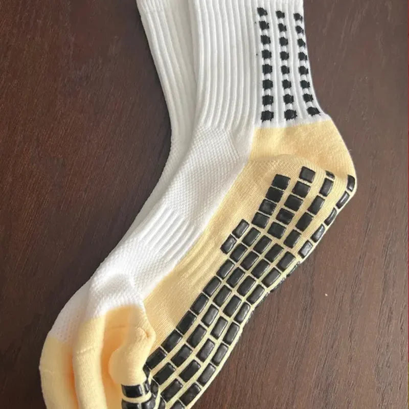 Anti-slip Knee-High Sports Socks for Men and Women Thickened Towel Bottom Football Yoga Grip Square Friction Film Outdoor Sport