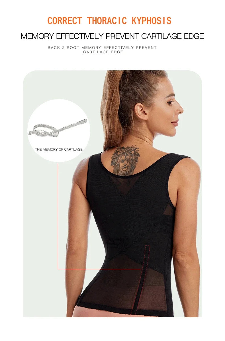 Women's Postpartum Waist Corset Slimming Sheath Tummy Top Trainer Shapewear Body Shaper for Flat Belly Support