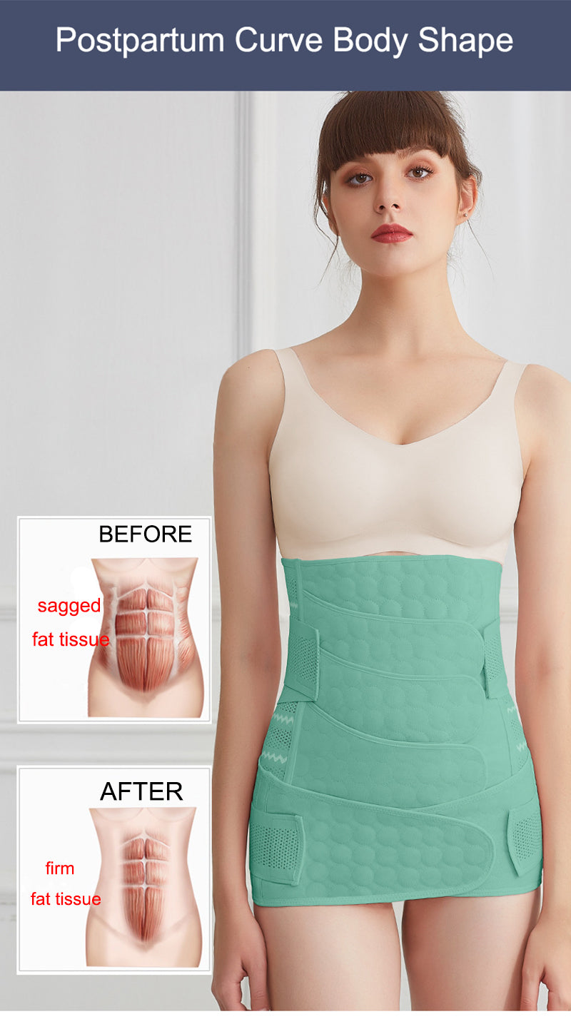 Postpartum Recovery Belt Women's Pregnancy Belly Band Support Girdle Waist Trainer Shapewear for Tummy Control Back Support Body Shaping