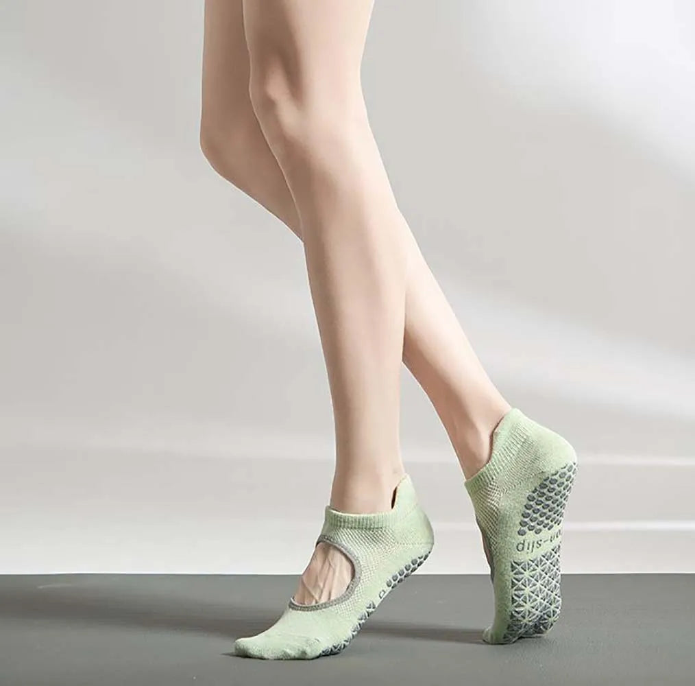 Women High Quality Yoga Socks Women Silicone Backless Non-slip Pilates Grip Low-ankle Sock Ballet Dance Sports Socks