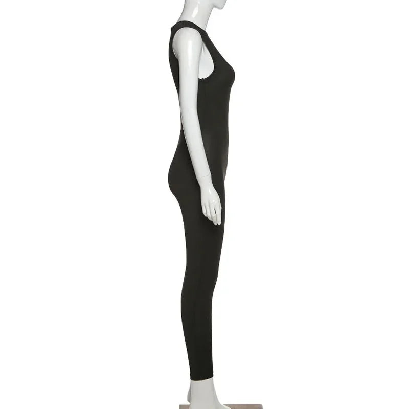 Casual Fitness Sporty Playsuit Jumpsuit for Women Sleeveless Slim Activewear Full Seasons Laxsesu All In 1 Clothes