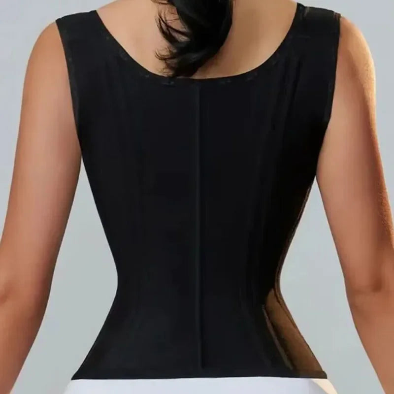 AfruliA Fajas Colombianas Girdles Double Compression Vest Waist Trainer Corset with Zipper Hook Flat Belly Slimming Body Shapers