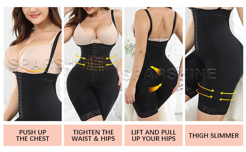 Women'S Underwear Post-Surgery Fajas Colombianas | With Sleeves Reducing And Shaping Postpartum Girdle