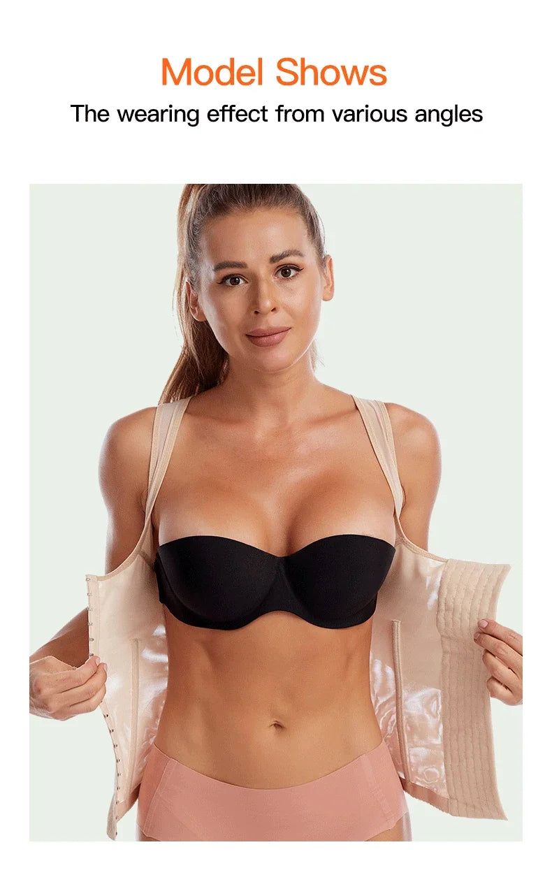 Women's Postpartum Waist Corset Slimming Sheath Tummy Top Trainer Shapewear Body Shaper for Flat Belly Support