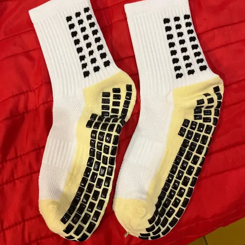 Anti-slip Knee-High Sports Socks for Men and Women Thickened Towel Bottom Football Yoga Grip Square Friction Film Outdoor Sport