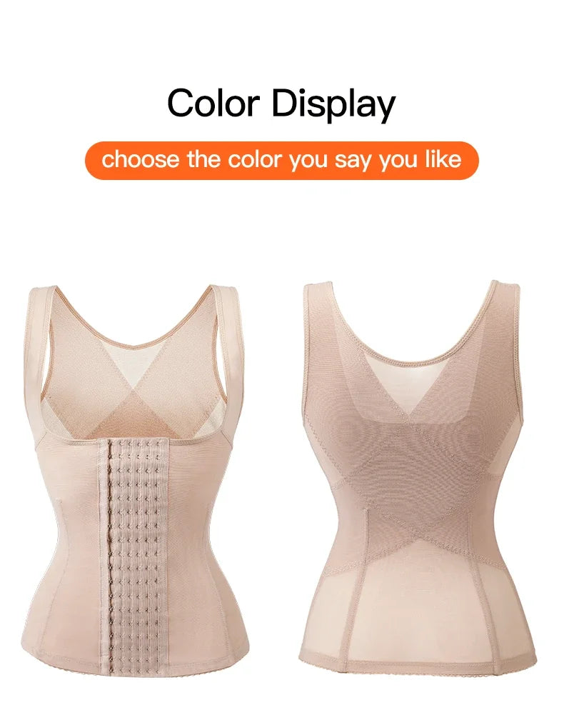 Women's Postpartum Waist Corset Slimming Sheath Tummy Top Trainer Shapewear Body Shaper for Flat Belly Support