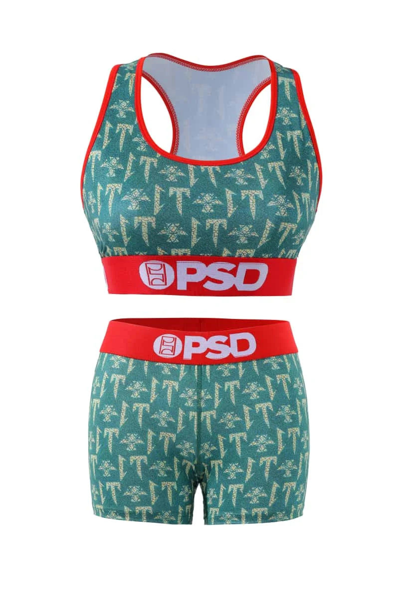 Fashion Sports Lingerie Set Women's Plus Size Bra Sexy Two Piece Tank Top And Boxer Set Comfortable Underwear Suit