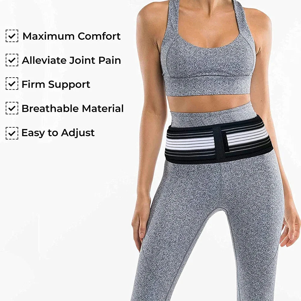 Sacroiliac SI Joint Hip Belt Lower Back Support Brace for Hip Pain Relief Pelvic Stability Chiropractic Care