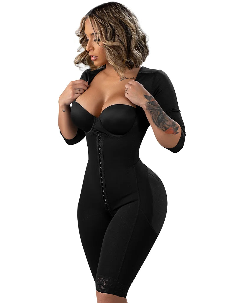 Women'S Underwear Post-Surgery Fajas Colombianas | With Sleeves Reducing And Shaping Postpartum Girdle