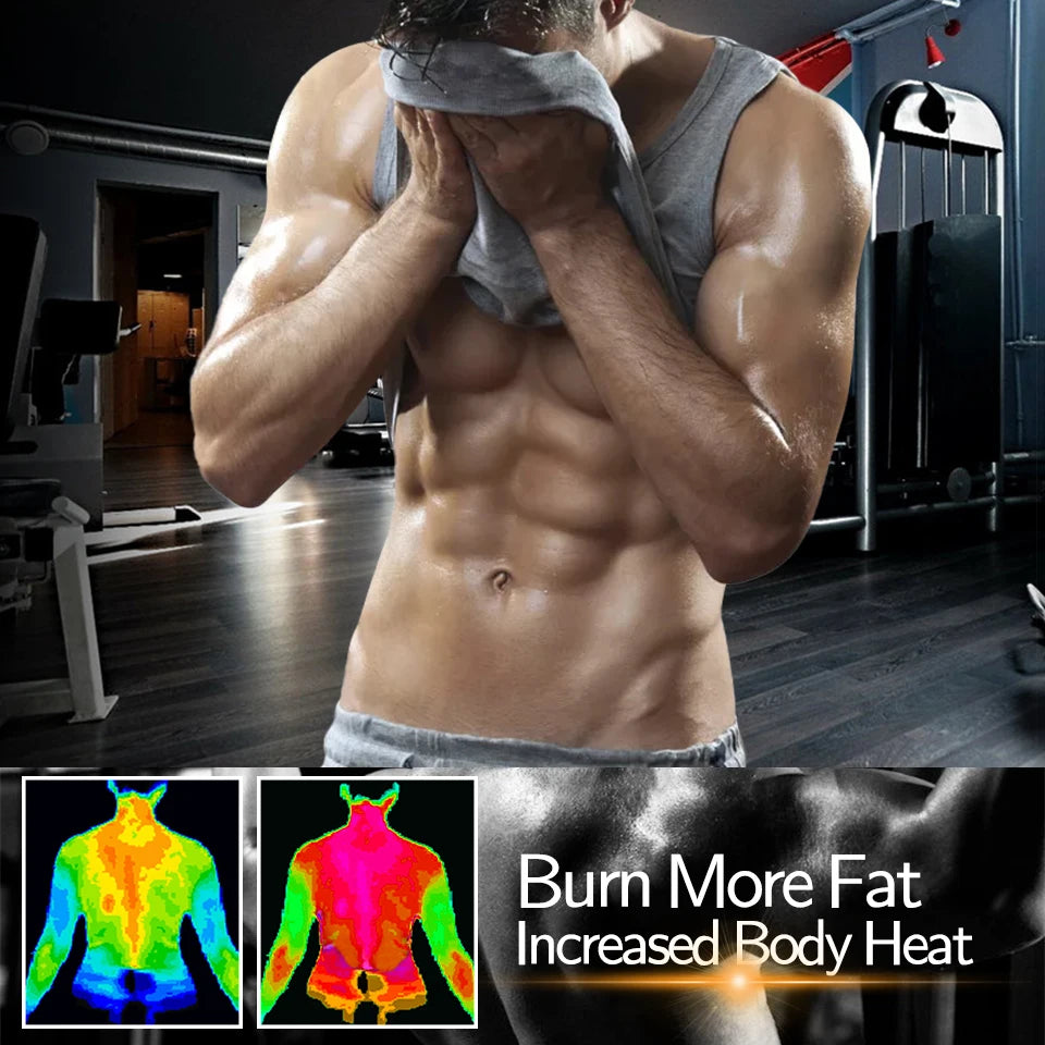 Men Slimming Body Shaper Sauna Sweat Belt Waist Trainer Corsets Belly Girdle to Lose Weight Belly Fat Burner Burning Man