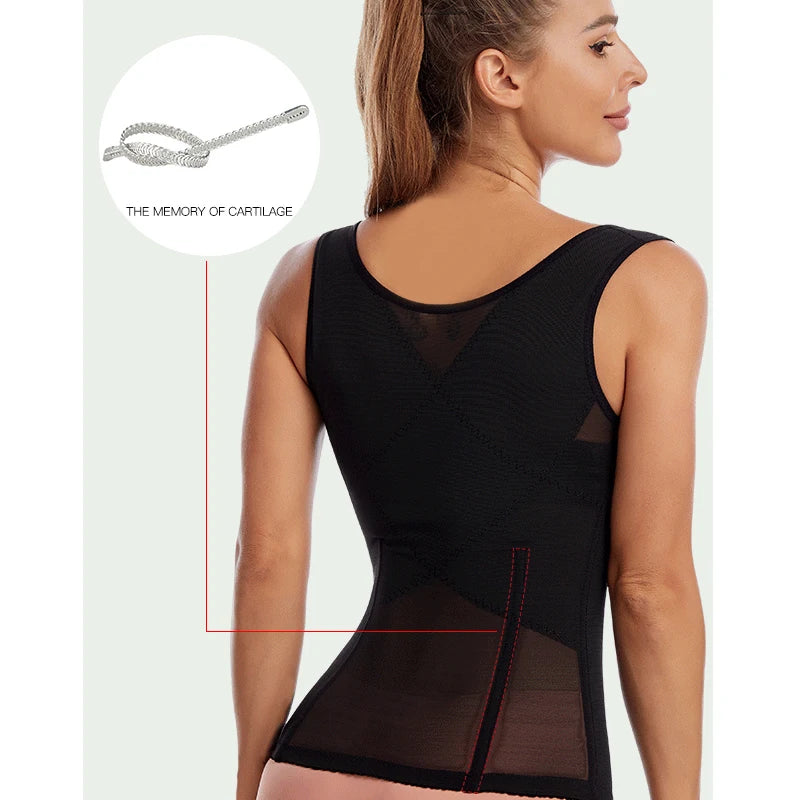 Women's Postpartum Waist Corset Slimming Sheath Tummy Top Trainer Shapewear Body Shaper for Flat Belly Support