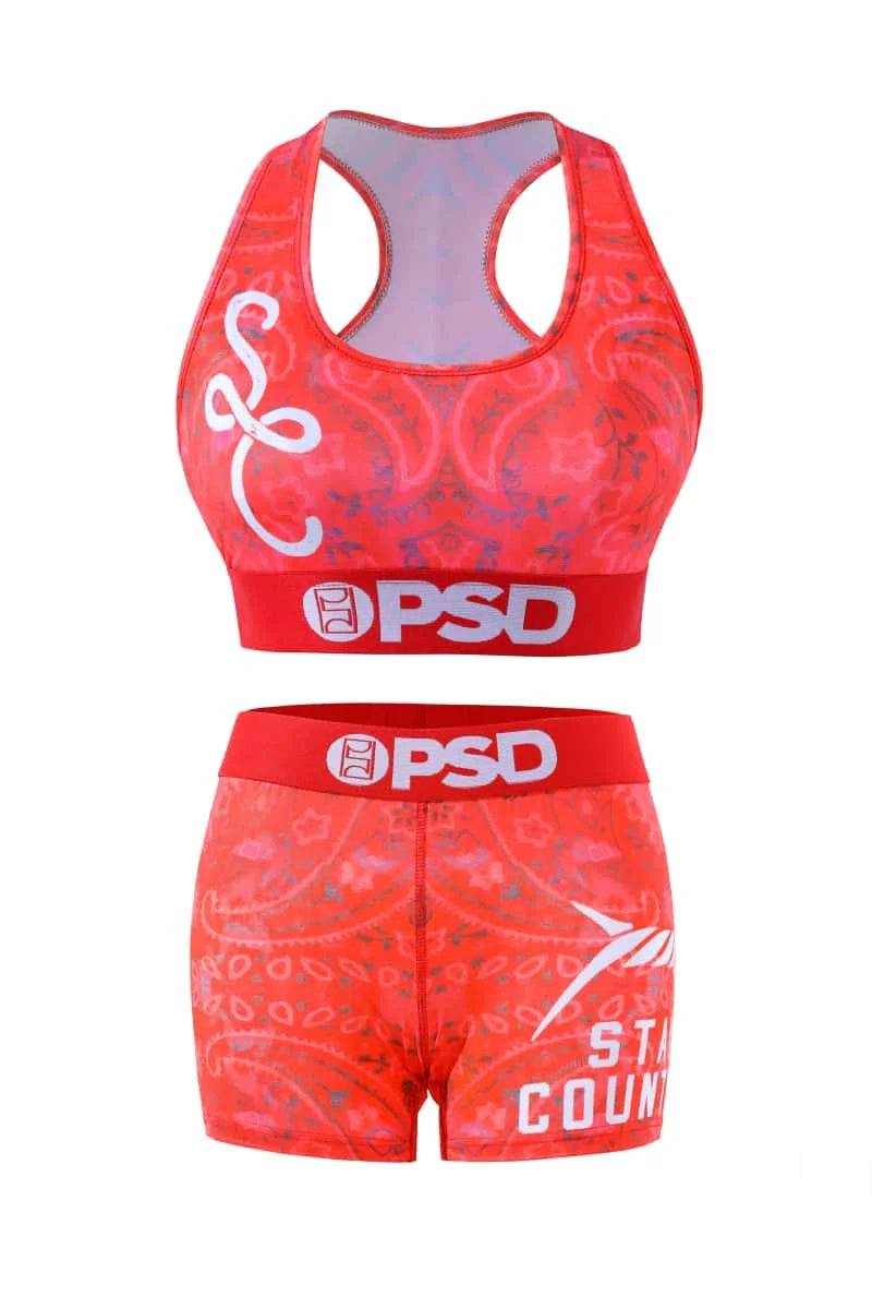 Fashion Sports Lingerie Set Women's Plus Size Bra Sexy Two Piece Tank Top And Boxer Set Comfortable Underwear Suit