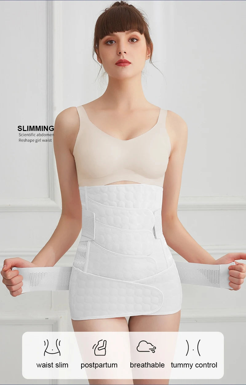 Postpartum Recovery Belt Women's Pregnancy Belly Band Support Girdle Waist Trainer Shapewear for Tummy Control Back Support Body Shaping