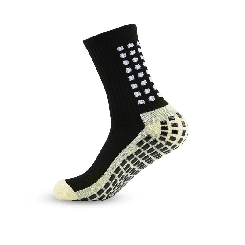 Anti-slip Knee-High Sports Socks for Men and Women Thickened Towel Bottom Football Yoga Grip Square Friction Film Outdoor Sport