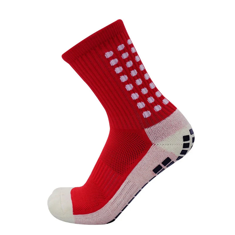 Anti-slip Knee-High Sports Socks for Men and Women Thickened Towel Bottom Football Yoga Grip Square Friction Film Outdoor Sport