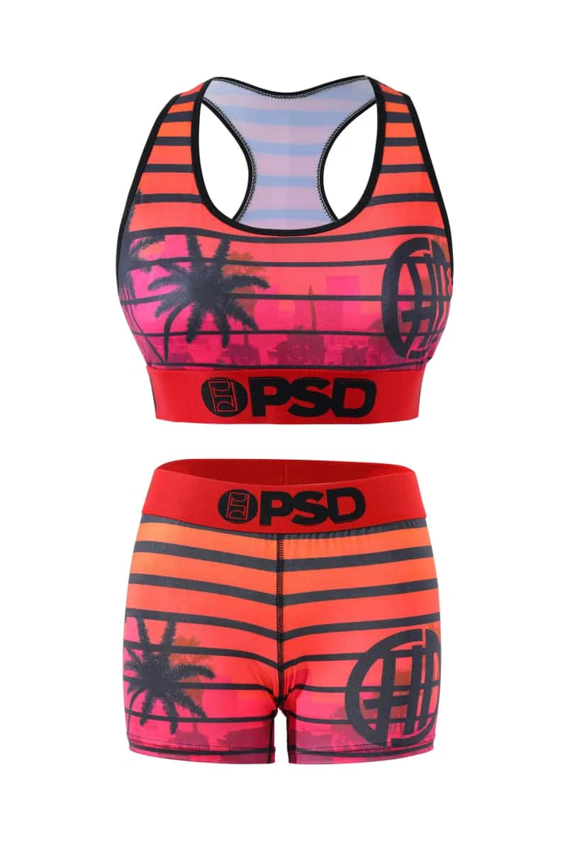 Fashion Sports Lingerie Set Women's Plus Size Bra Sexy Two Piece Tank Top And Boxer Set Comfortable Underwear Suit