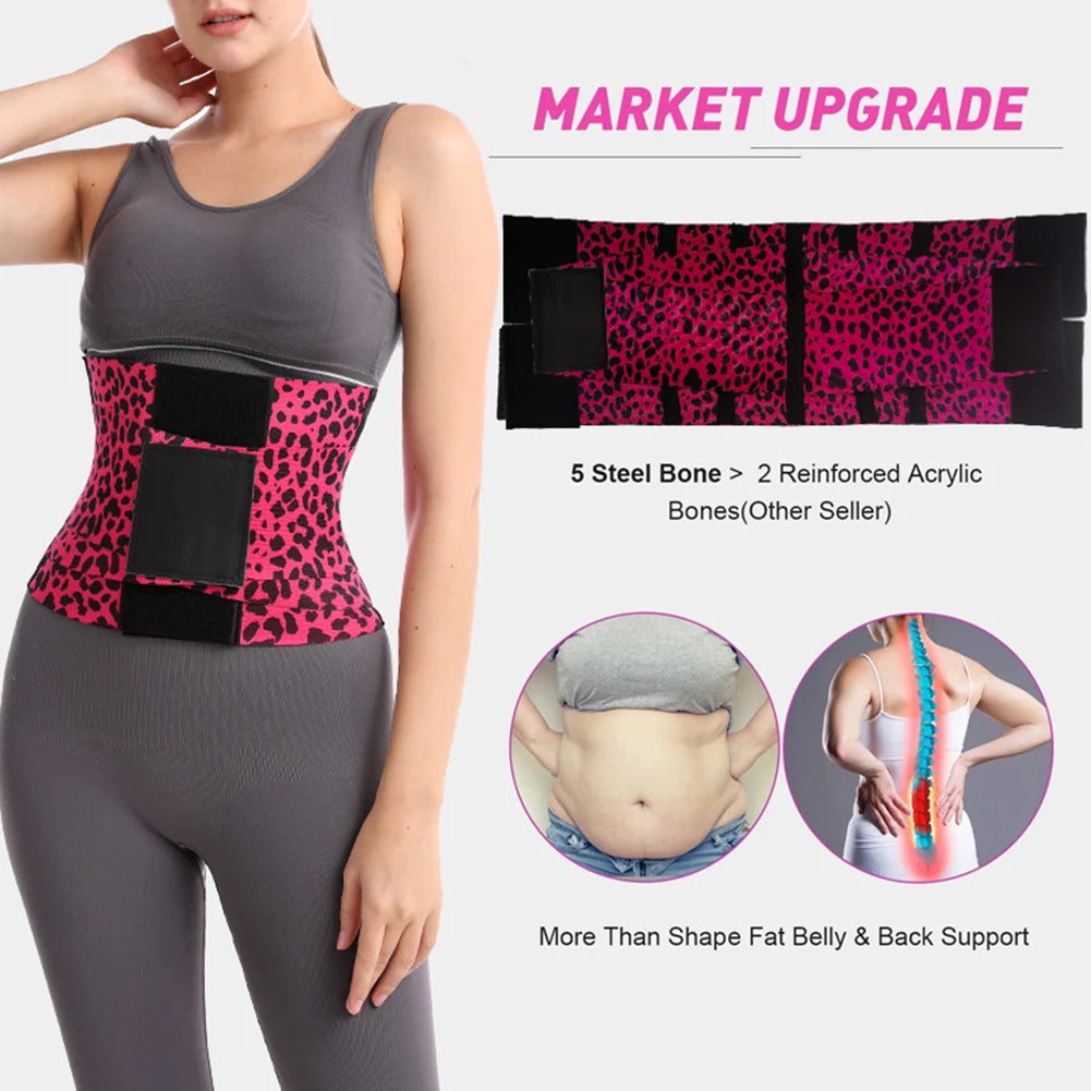 Women Shaper Waist Cincher Corset Shapewear High Compression Waist Training Belt Triple Wrap Body Sweat Workout Waist Trimmer