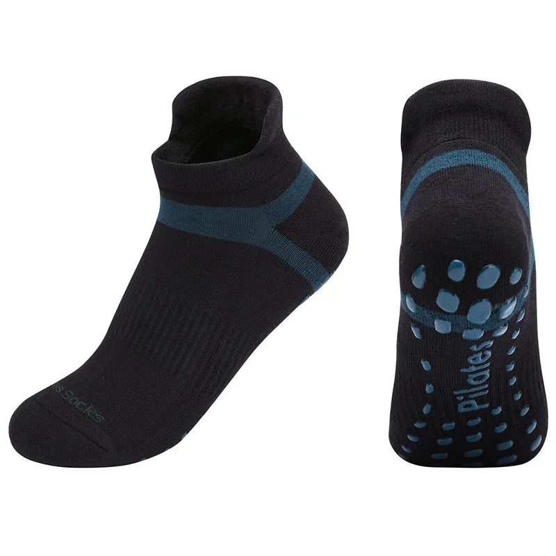 Large Size Silicone Anti-slip Dance Sports Socks Cotton Breathable Ballet Pilates Yoga Socks Unisex Men Women Indoor Floor Socks