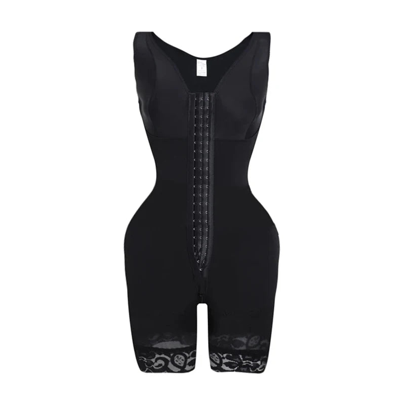 Full Body Fajas Colombianas Shaper High Compression Shapewear Girdle With Brooches Bust For Postpartum Slimming Sheath Belly