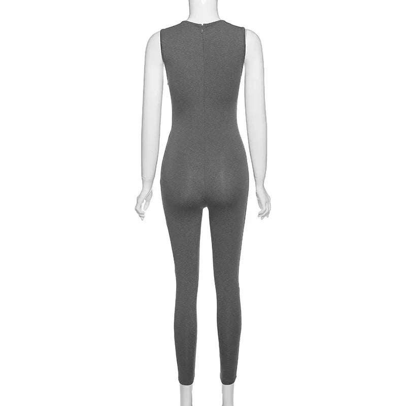 Casual Fitness Sporty Playsuit Jumpsuit for Women Sleeveless Slim Activewear Full Seasons Laxsesu All In 1 Clothes