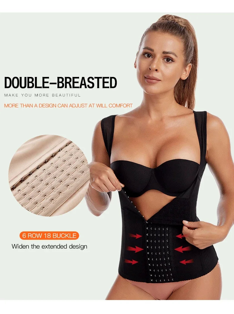 Women's Postpartum Waist Corset Slimming Sheath Tummy Top Trainer Shapewear Body Shaper for Flat Belly Support