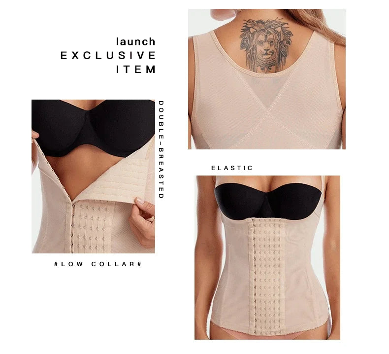 Women's Postpartum Waist Corset Slimming Sheath Tummy Top Trainer Shapewear Body Shaper for Flat Belly Support