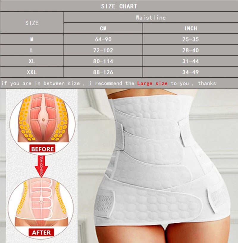 Postpartum Recovery Belt Women's Pregnancy Belly Band Support Girdle Waist Trainer Shapewear for Tummy Control Back Support Body Shaping