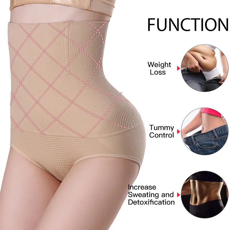 UBAU Women Seamless High Waist Shaping Panties Breathable Slimming Tummy Underwear Hip Lift Ladies Briefs Body Corset Panty