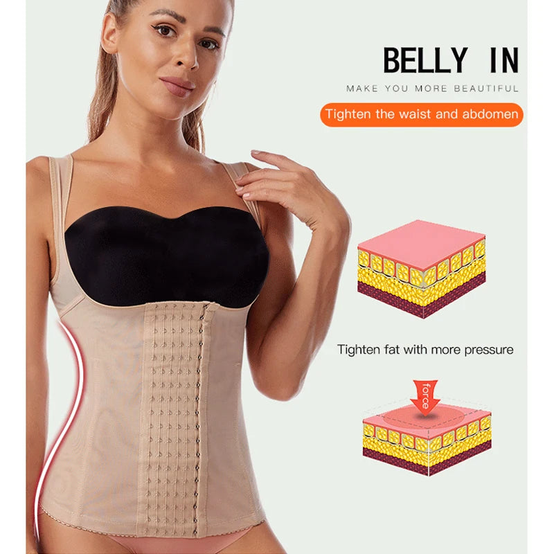 Women's Postpartum Waist Corset Slimming Sheath Tummy Top Trainer Shapewear Body Shaper for Flat Belly Support