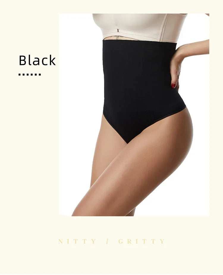 Dimmkof 4 Steel Bones Shapewear Women's Memory Cartlage High Waist Thong Tummy Control Panty Stretch Seamless Fabric Body Shaper