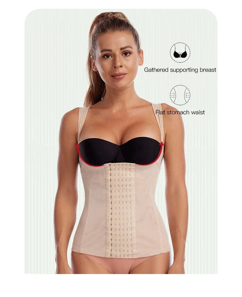 Women's Postpartum Waist Corset Slimming Sheath Tummy Top Trainer Shapewear Body Shaper for Flat Belly Support