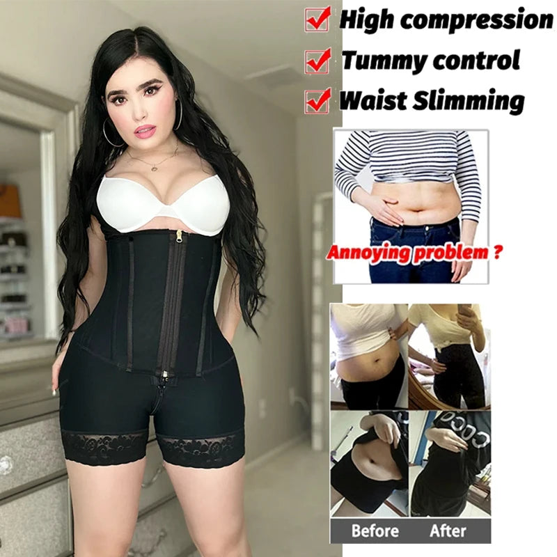 High Compression Postpartum Girdle Shaper for Women Abdomen Control Waist Trainer Colombian Style Shapewear