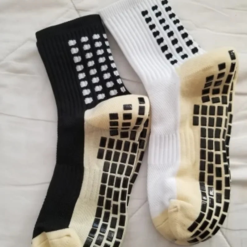 Anti-slip Knee-High Sports Socks for Men and Women Thickened Towel Bottom Football Yoga Grip Square Friction Film Outdoor Sport