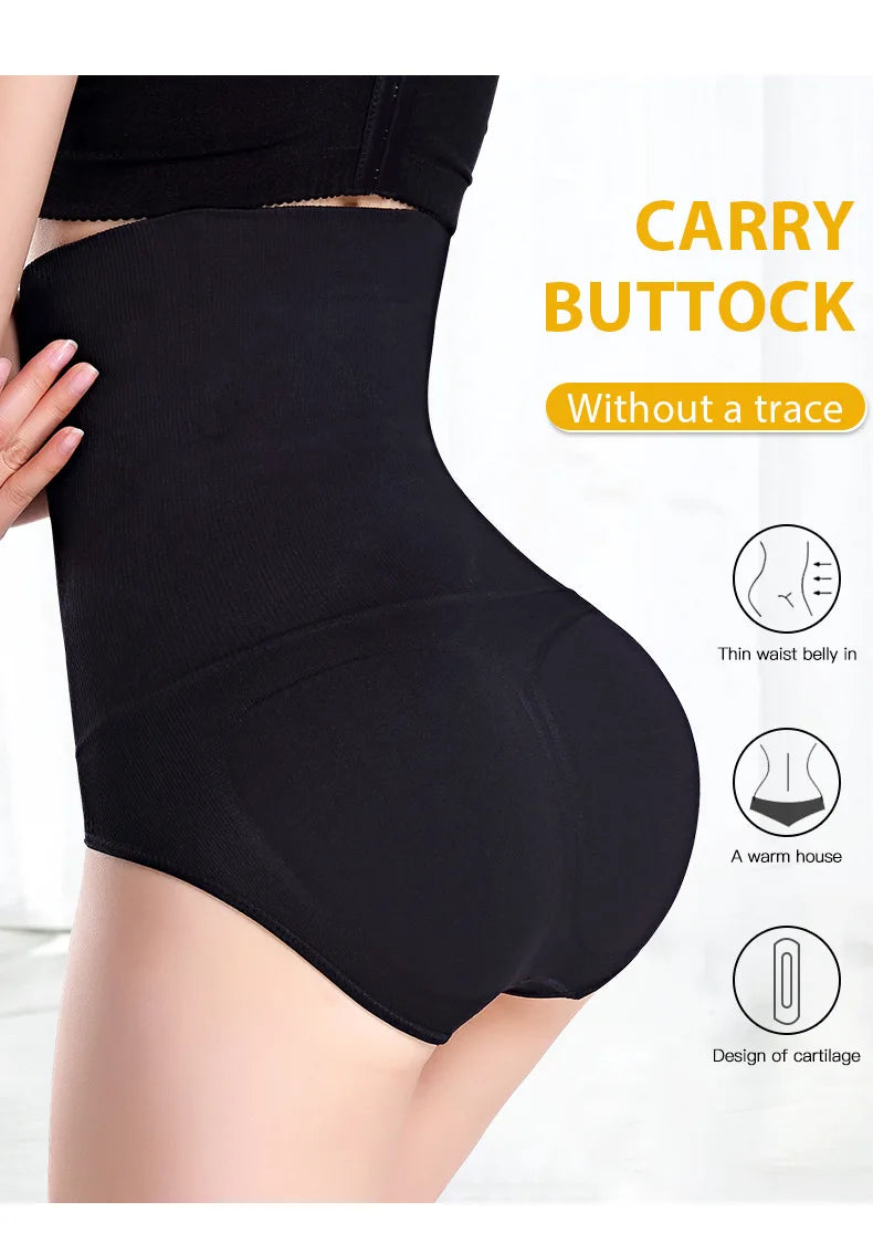 UBAU Women Seamless High Waist Shaping Panties Breathable Slimming Tummy Underwear Hip Lift Ladies Briefs Body Corset Panty