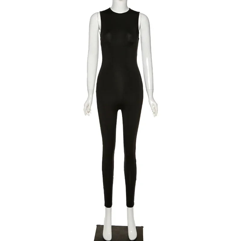Casual Fitness Sporty Playsuit Jumpsuit for Women Sleeveless Slim Activewear Full Seasons Laxsesu All In 1 Clothes