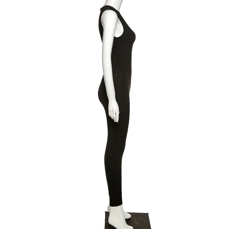 Casual Fitness Sporty Playsuit Jumpsuit for Women Sleeveless Slim Activewear Full Seasons Laxsesu All In 1 Clothes