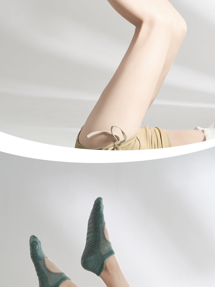 Women High Quality Yoga Socks Women Silicone Backless Non-slip Pilates Grip Low-ankle Sock Ballet Dance Sports Socks