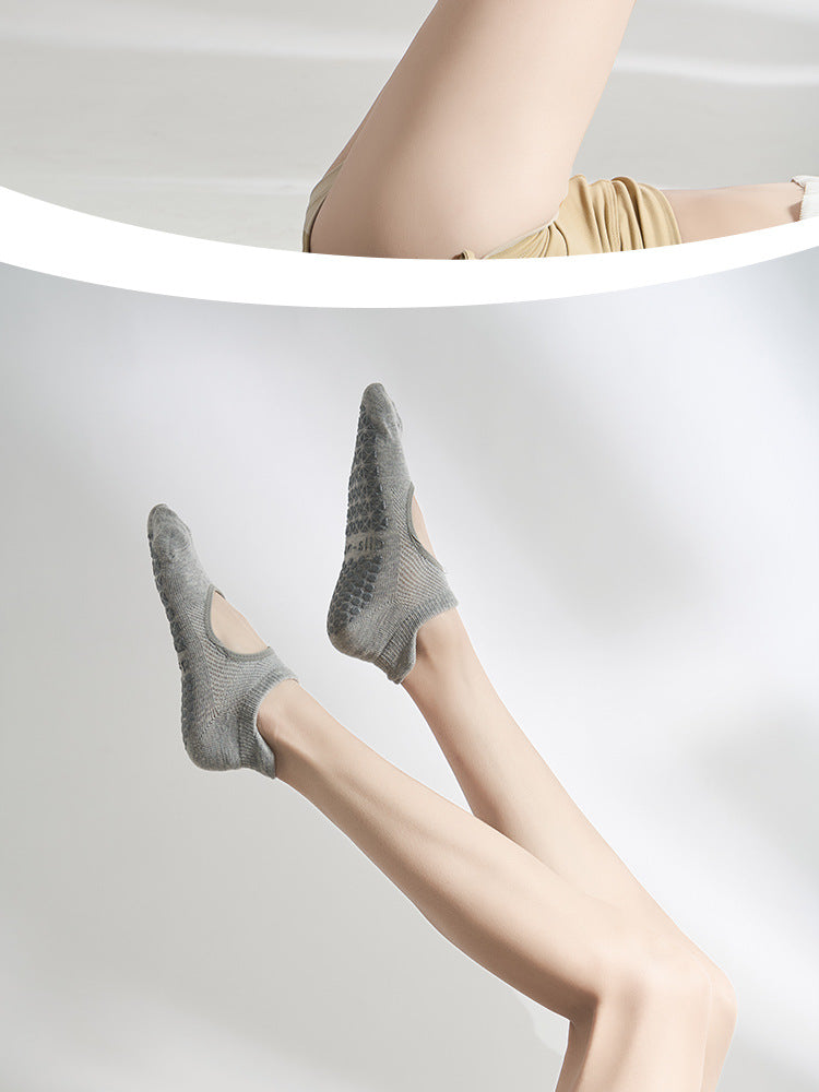 Women High Quality Yoga Socks Women Silicone Backless Non-slip Pilates Grip Low-ankle Sock Ballet Dance Sports Socks