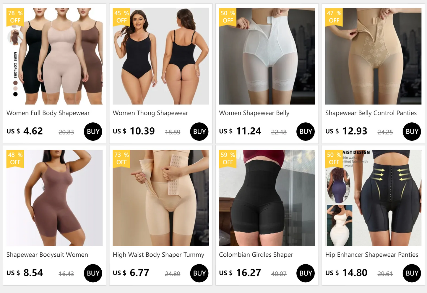 Fajas Colombianas Shapewear Women Tummy Control Butt Lifter Body Shaper High Compression Reducing and Shaping Girdles