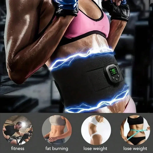 Smart Electric Muscle Massager Graphene Waist Belt Fitness Shaping Massage Patch for Abdominal Muscle Relaxation