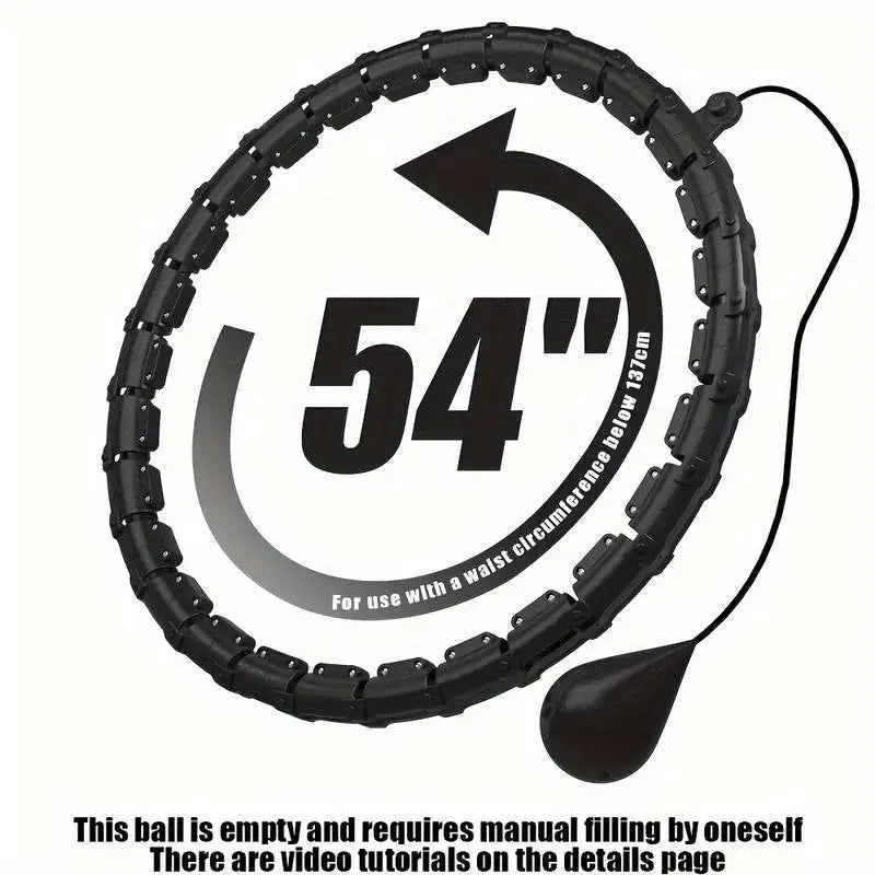 Adjustable Detachable Exercise Hoop, 2-in-1 Waist Training Fitness Pilates Hoop