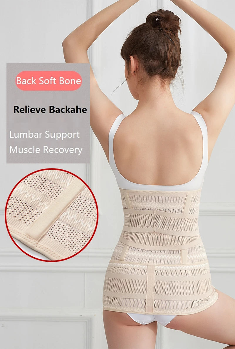 Postpartum Recovery Belt Women's Pregnancy Belly Band Support Girdle Waist Trainer Shapewear for Tummy Control Back Support Body Shaping