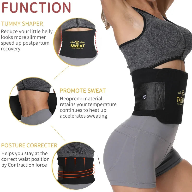 Men Body Shaper Waist Cinchers Trainer Tummy Control Comperssion Neoprene Sweat Wrap for Stomach Back Lumbar Support Shapewear