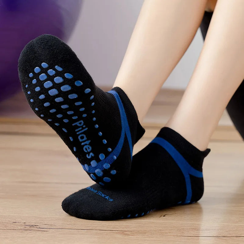 Large Size Silicone Anti-slip Dance Sports Socks Cotton Breathable Ballet Pilates Yoga Socks Unisex Men Women Indoor Floor Socks